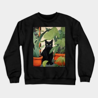 Purrfect Harmony: Cats and Plants Crewneck Sweatshirt